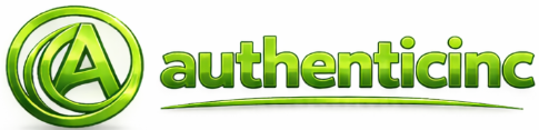 Logo da Authentic Inc. em verde vibrante e moderno.